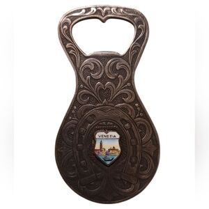 VINTAGE VENEZIA METAL BOTTLE OPENER FROM VENICE 3"